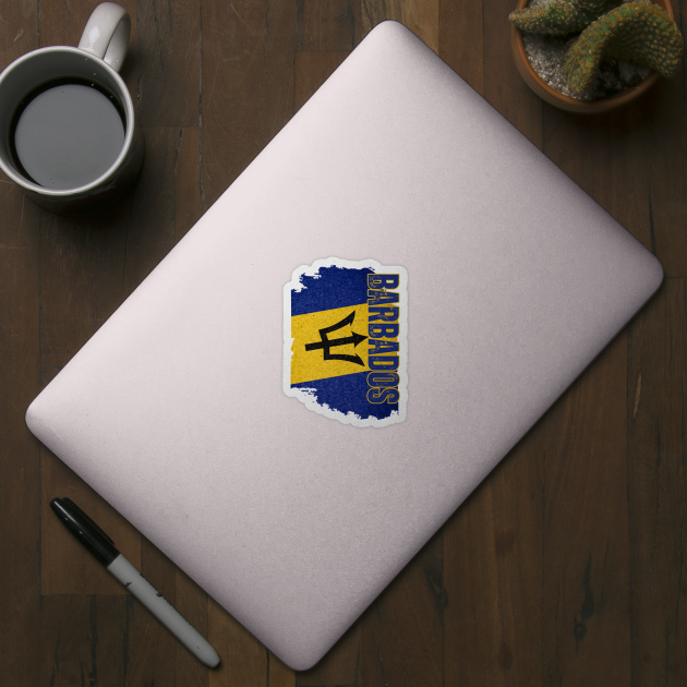 Barbados flag, barbadian flag by eka123